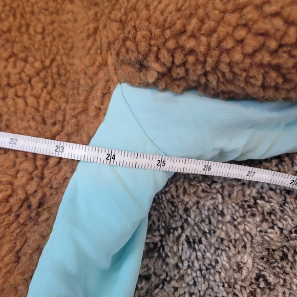 EUC Free People Brown and Light Blue Bomber Jacket Size L - Picture 10 of 11